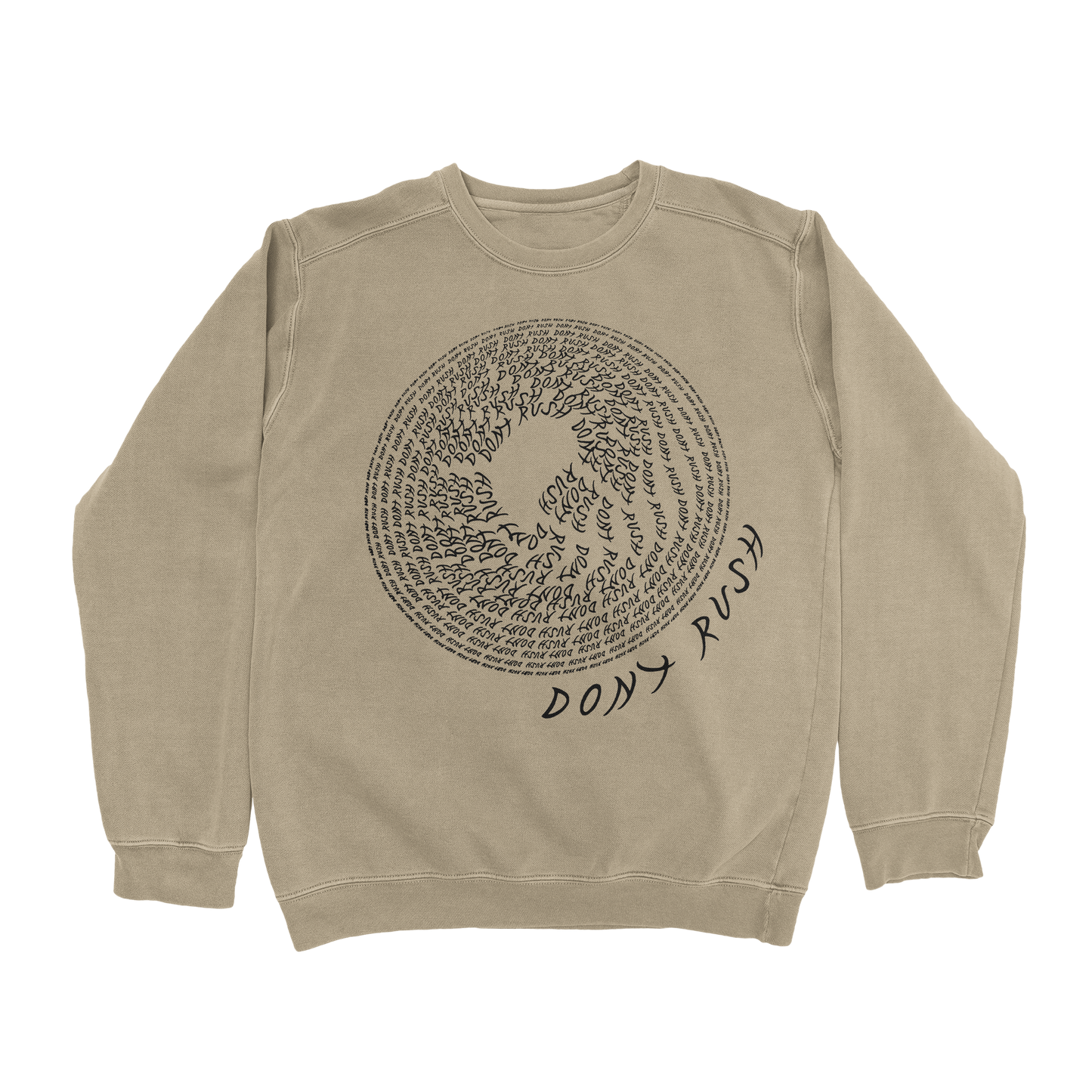 Don't Rush Crewneck Sweatshirt (Brown Mustard)