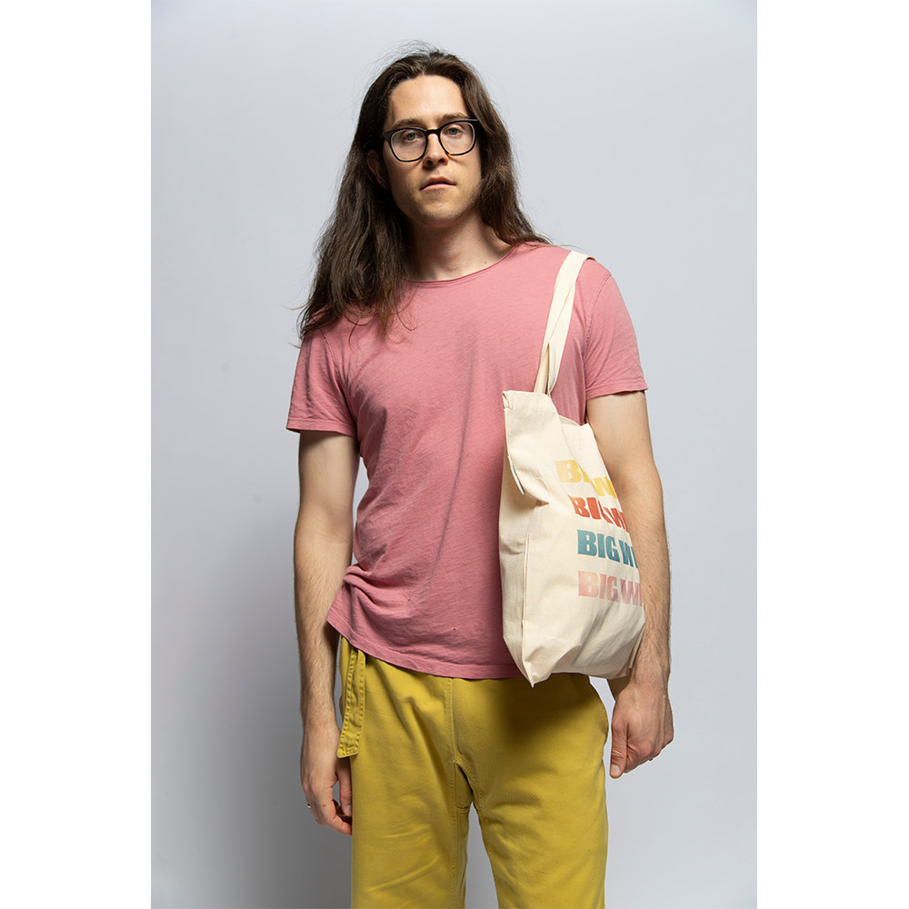 Stacked Logo Tote Bag (White)