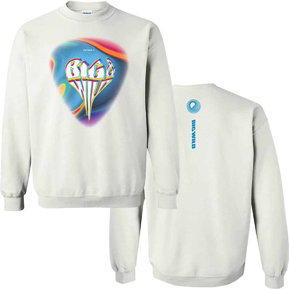 My Heart Is Big And Wild Crewneck Sweatshirt (White)