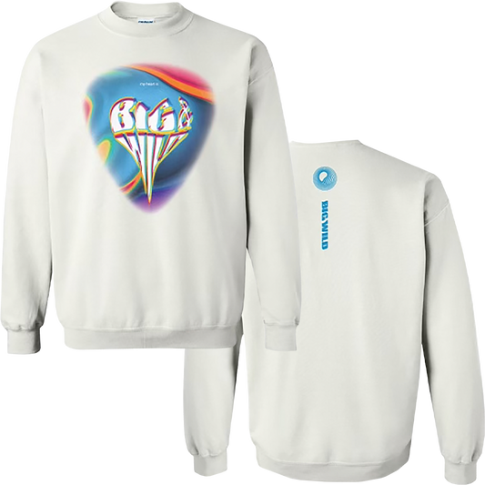 My Heart Is Big And Wild Crewneck Sweatshirt (White)