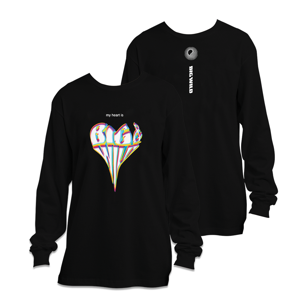 My Heart Is Big And Wild Crewneck Sweatshirt (Black)