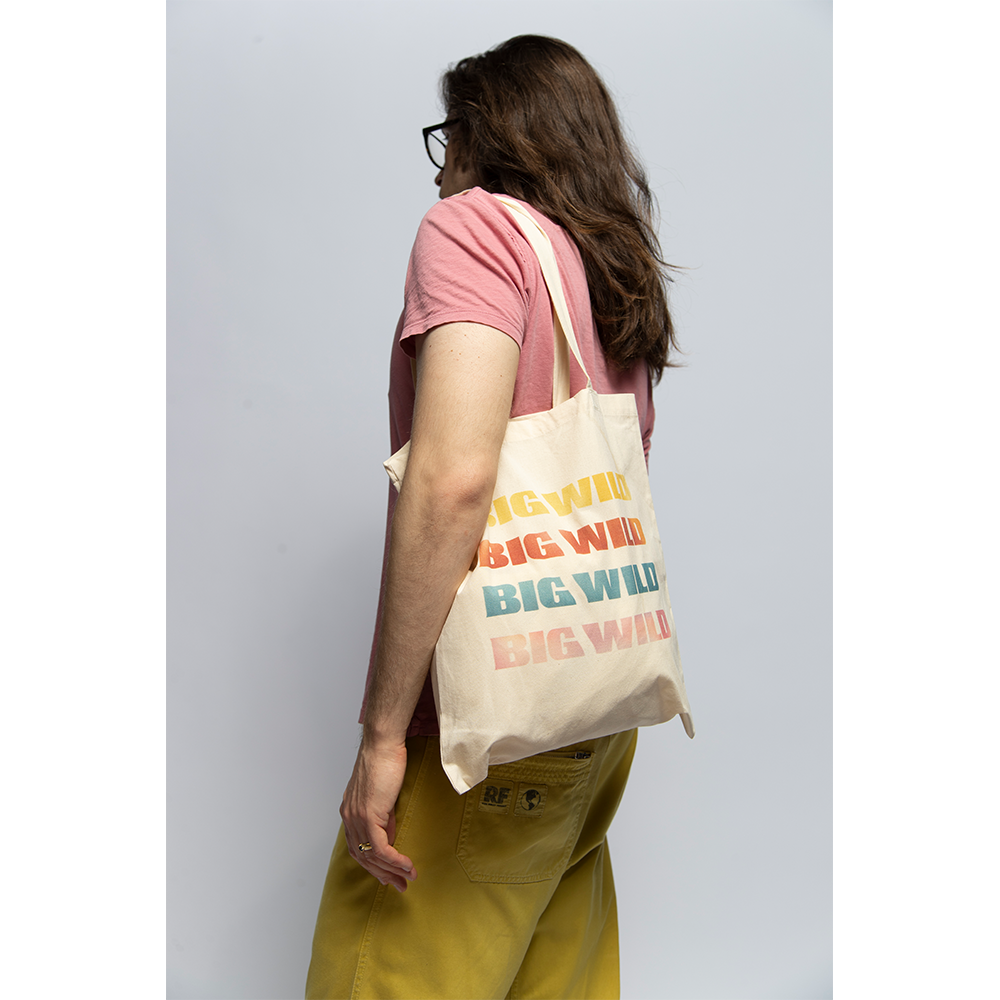 Stacked Logo Tote Bag (White)