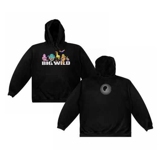 Animals Pullover Hoodie (Black)