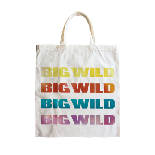 Stacked Logo Tote Bag (White)