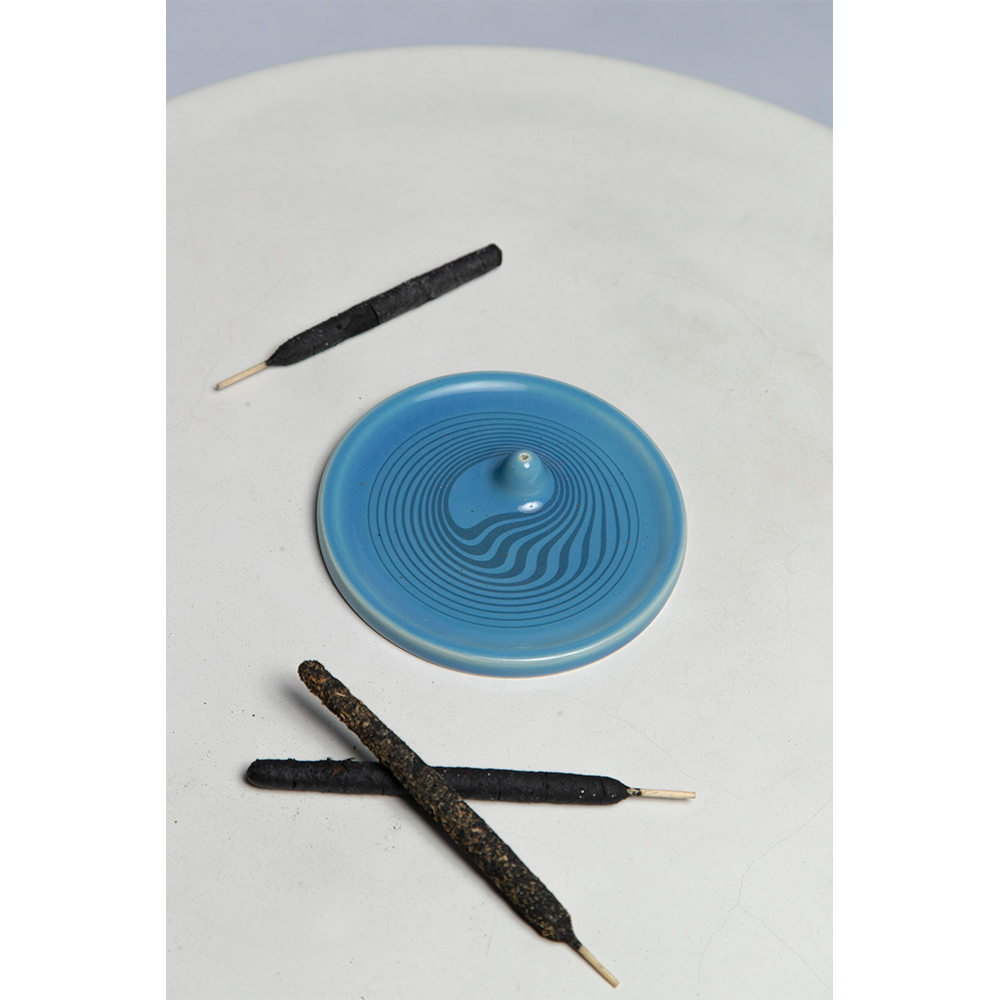 Incense Clay Tray- Blue Lifestyle
